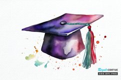 Watercolor Graduate Flower PNG Clipart Product Image 1