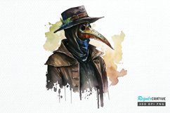 Watercolor Plague Doctor PNG Clipart Product Image 1