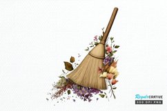 Watercolor Floral Brooms PNG Clipart Product Image 1