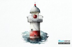 Watercolor Nautical Buoy PNG Clipart Product Image 1