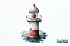 Watercolor Nautical Buoy PNG Clipart Product Image 1