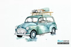 Watercolor Travel Car PNG Clipart Product Image 1
