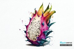 Watercolor Dragon Fruit PNG Clipart Product Image 1