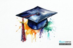 Watercolor Graduate Flower PNG Clipart Product Image 1