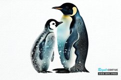 Mom and Baby Penguin PNG Clipart Product Image 1