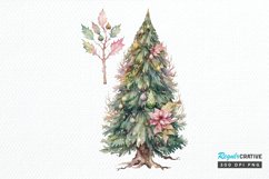 Watercolor Fairy Christmas Trees PNG Clipart Product Image 1