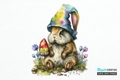 Watercolor easter bunny Gnome PNG Clipart Product Image 1