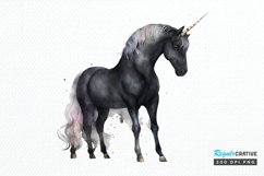 Watercolor Night Unicorn PNG Clipart Product Image 1