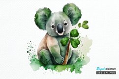 Watercolor Koala Patrick's Day PNG Clipart Product Image 1