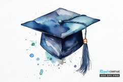 Watercolor Graduate Flower PNG Clipart Product Image 1