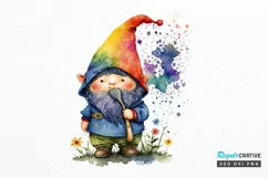 Watercolor Cute Gnome Autism PNG Clipart Product Image 1