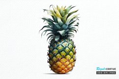 Watercolor Pineapple PNG Clipart Product Image 1
