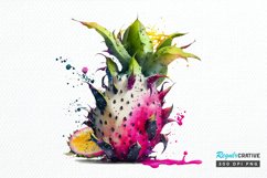 Watercolor Dragon Fruit PNG Clipart Product Image 1