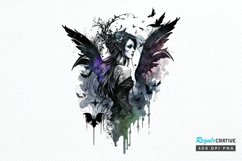Watercolor Gothic Fairie PNG Clipart Product Image 1