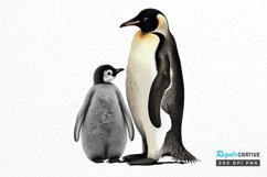 Mom and Baby Penguin PNG Clipart Product Image 1