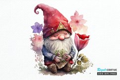 Watercolor valentine Gnome PNG Clipart Product Image 1