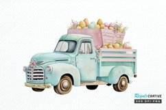 Watercolor Easter Truck PNG Clipart Product Image 1