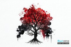 Watercolor Gothic Trees PNG Clipart Product Image 1