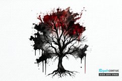 Watercolor Gothic Trees PNG Clipart Product Image 1