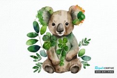 Watercolor Koala Patrick&#039;s Day PNG Clipart Product Image 1