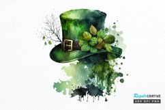 Watercolor Green Hat St.Patrick&#039;s Day PNG Clipart Product Image 1