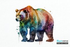 Watercolor Bear PNG Clipart Product Image 1