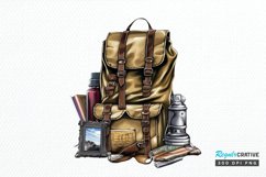 Vintage Backpack PNG Clipart Product Image 1