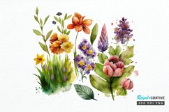 Watercolor Spring Garden PNG Clipart Product Image 1