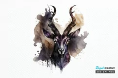 Watercolor Gothic Animal PNG Clipart Product Image 1