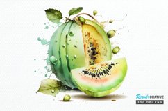 Watercolor Honeydew PNG Clipart Product Image 1