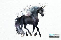 Watercolor Night Unicorn PNG Clipart Product Image 1