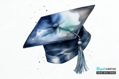 Watercolor Graduate Flower PNG Clipart Product Image 1