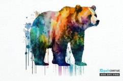 Watercolor Bear PNG Clipart Product Image 1