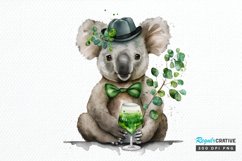 Watercolor Koala Patrick&#039;s Day PNG Clipart Product Image 1