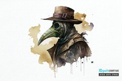 Watercolor Plague Doctor PNG Clipart Product Image 1