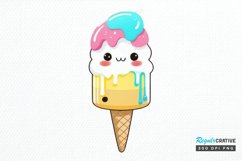 Watercolor Cute Ice Cream PNG Clipart Product Image 1