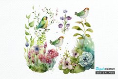 Watercolor Spring Garden PNG Clipart Product Image 1