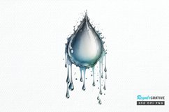 Watercolor Water Droplet PNG Clipart Product Image 1