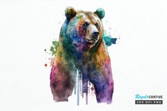 Watercolor Bear PNG Clipart Product Image 1