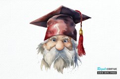 Watercolor Gnome Graduate PNG Clipart Product Image 1