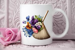 Watercolor Floral Brooms PNG Clipart Product Image 2