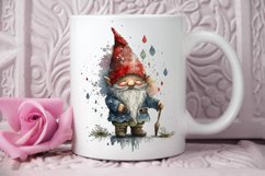Watercolor Christmas Gnome PNG Clipart Product Image 2