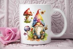 Watercolor Mushrooms Gnome PNG Clipart Product Image 2