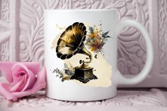 Watercolor Black and Gold Antique PNG Clipart Product Image 2