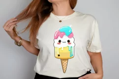 Watercolor Cute Ice Cream PNG Clipart Product Image 2