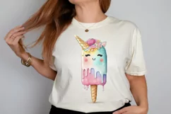Watercolor Cute Ice Cream PNG Clipart Product Image 2