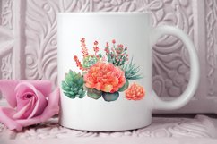 Watercolor Boho Succulents PNG Clipart Product Image 2