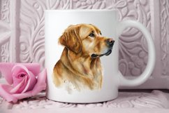 Watercolor Golden Dog PNG Clipart Product Image 2