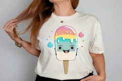 Watercolor Cute Ice Cream PNG Clipart Product Image 2