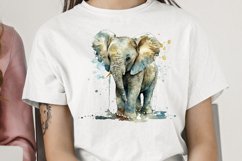 Watercolor Baby Elephant PNG Clipart Product Image 2